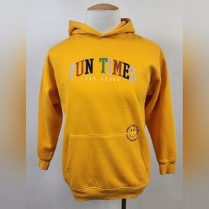 Forever 21 Men's Canary Yellow Pullover Hoody Sweatshirt Outerwear, sz SM